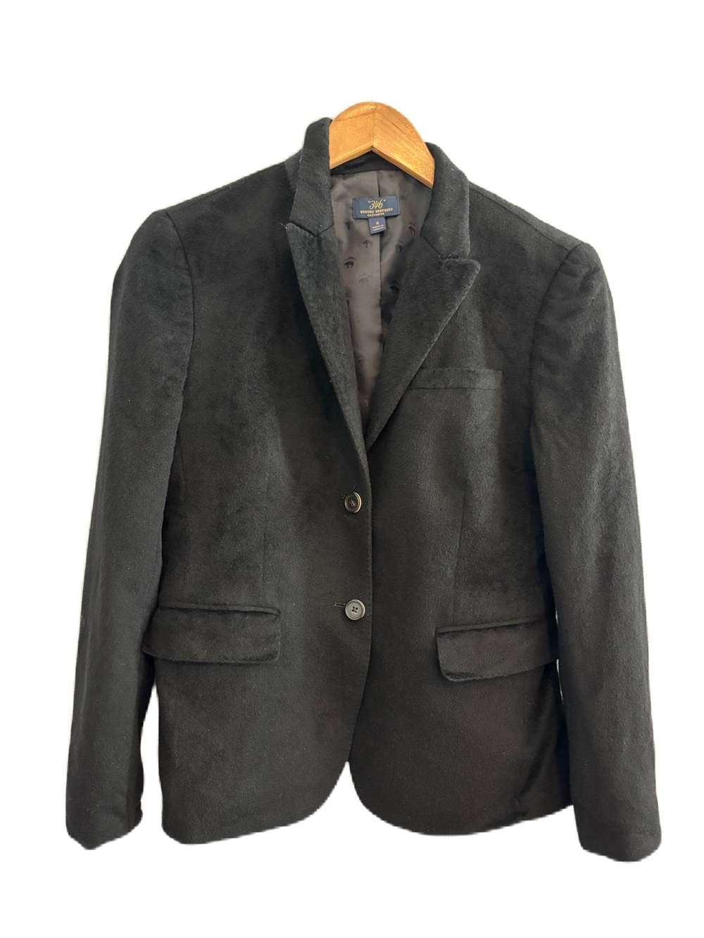 Brooks Brothers Cashmere Black 2 Button Blazer Size 4